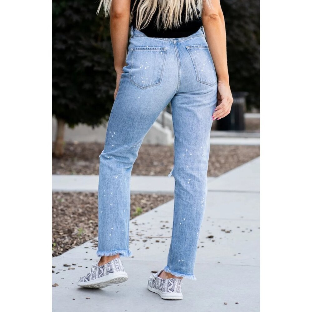 Kancan - OCEANE Women's HIGH RISE‎ STRAIGHT JEANS - KC8708M SLIM Size 5.26 NWT